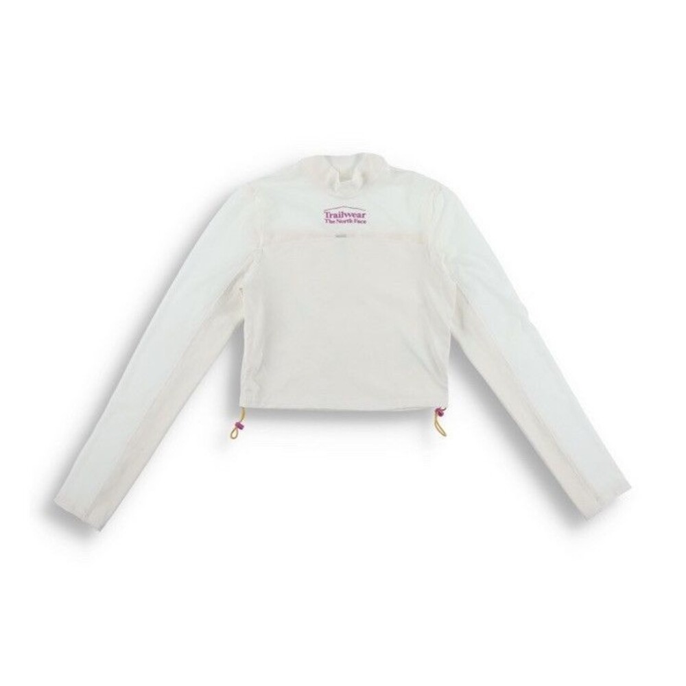 The North Face Women’s Trailwear QTM Mock Neck Sheer Long Sleeve Shirt White XXL - Picture 4 of 13